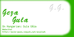 geza gula business card